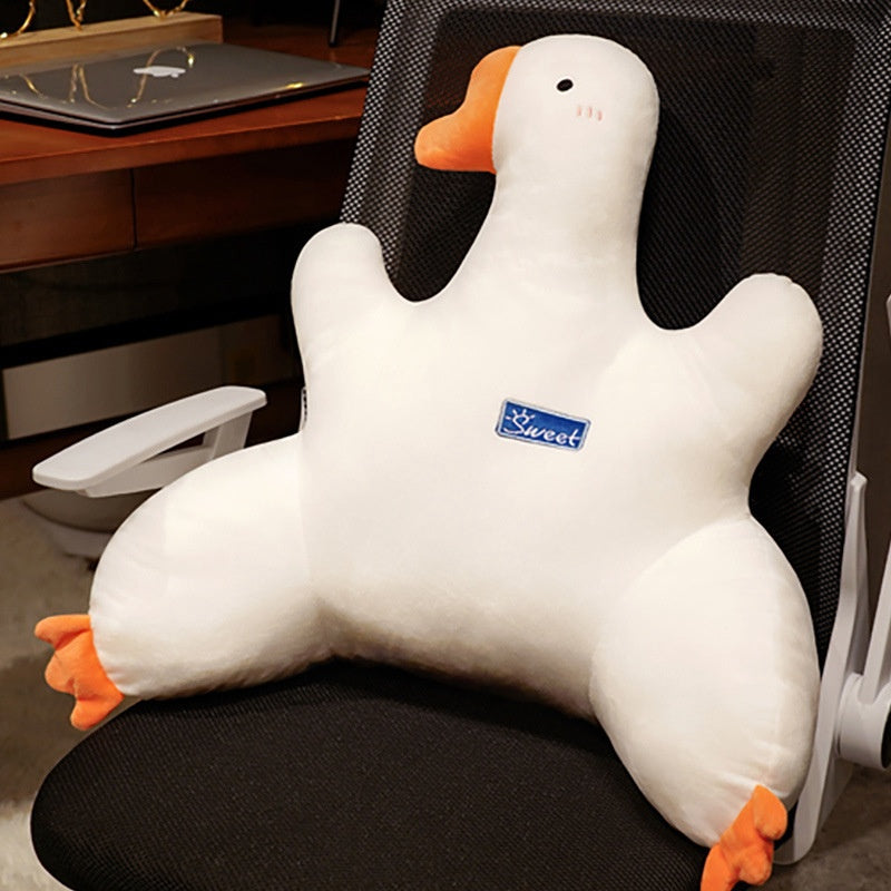 🪶 Big White Goose Lumbar Support Pillow – Cozy Comfort Meets Modern Style
