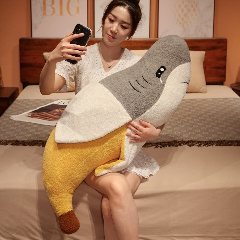 ππ¦ Banana Shark Plush β Cute & Funny Gift (Keychain + Pillow Sizes)