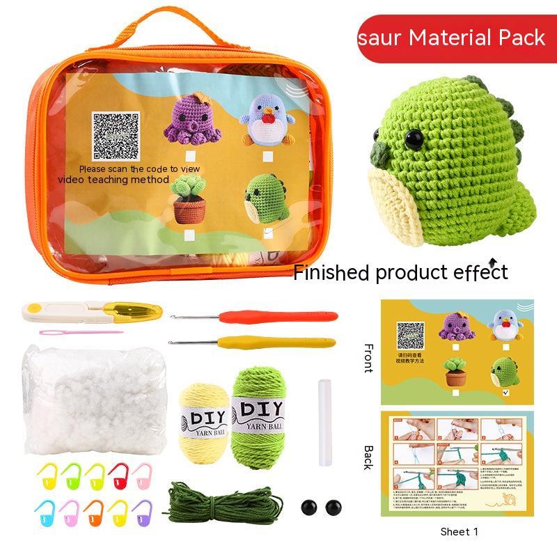 🧶 Cute Cartoon Crochet Kit – Complete Starter Set