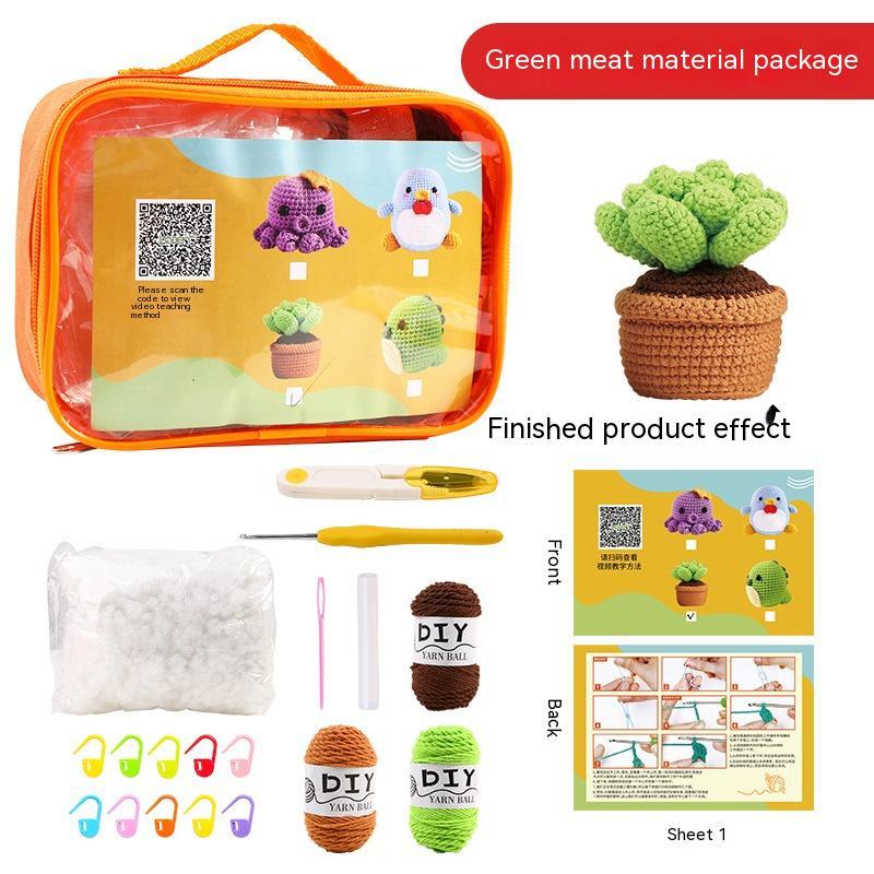 🧶 Cute Cartoon Crochet Kit – Complete Starter Set