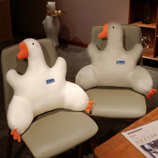 🪶 Big White Goose Lumbar Support Pillow – Cozy Comfort Meets Modern Style