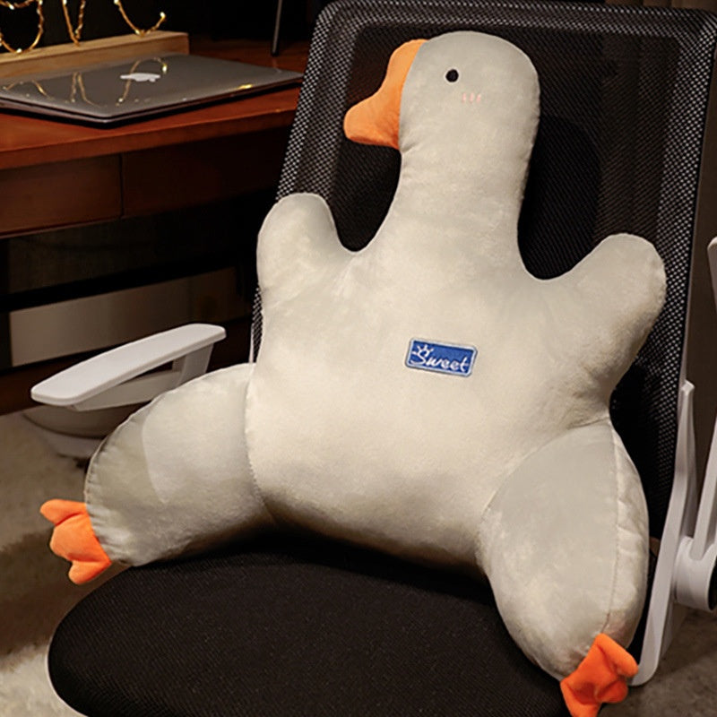 🪶 Big White Goose Lumbar Support Pillow – Cozy Comfort Meets Modern Style