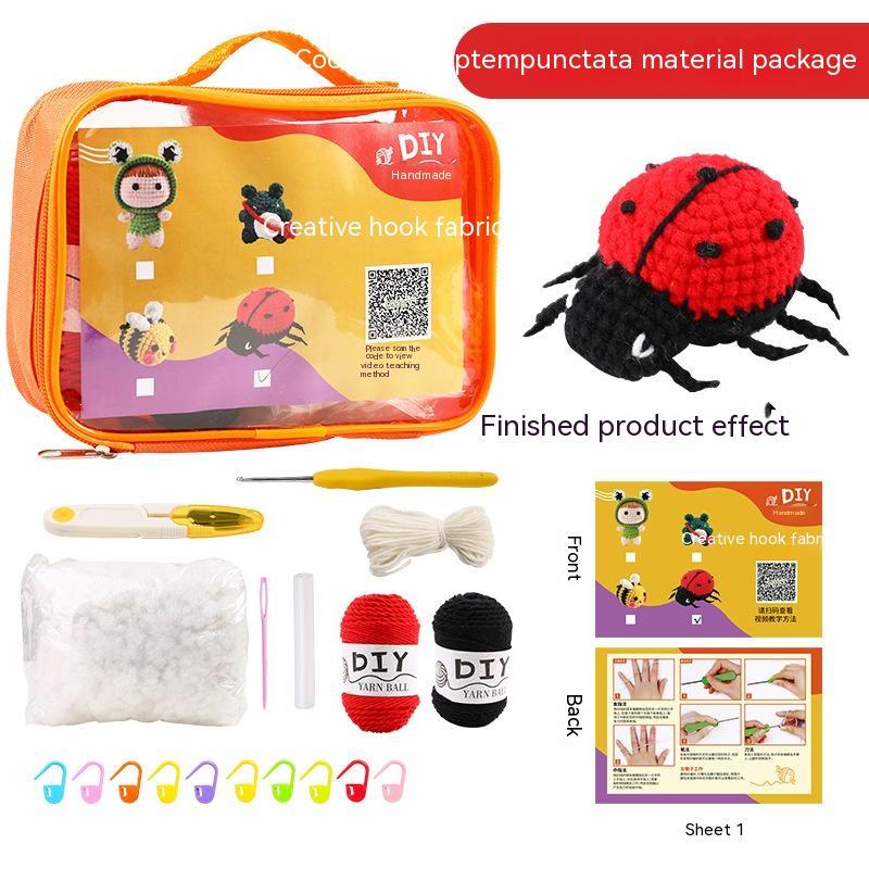 🧶 Cute Cartoon Crochet Kit – Complete Starter Set
