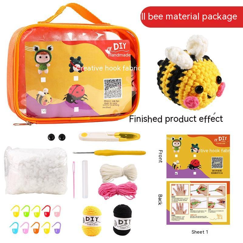 🧶 Cute Cartoon Crochet Kit – Complete Starter Set